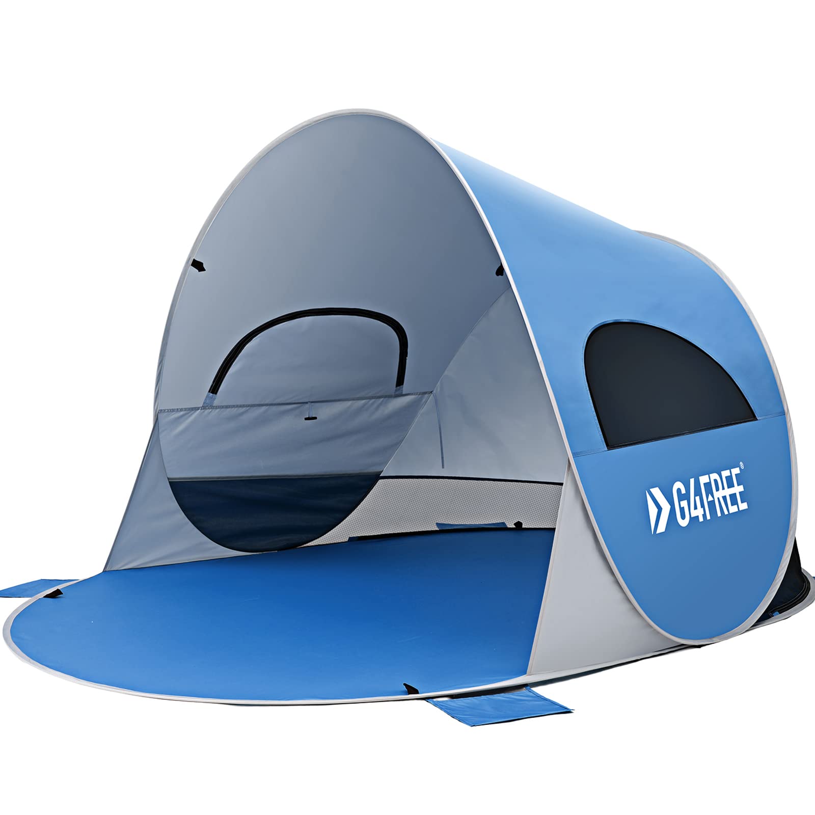 Amazon.com: G4Free Beach Tent UPF 50+ Easy Pop Up Sun Shade 3-4